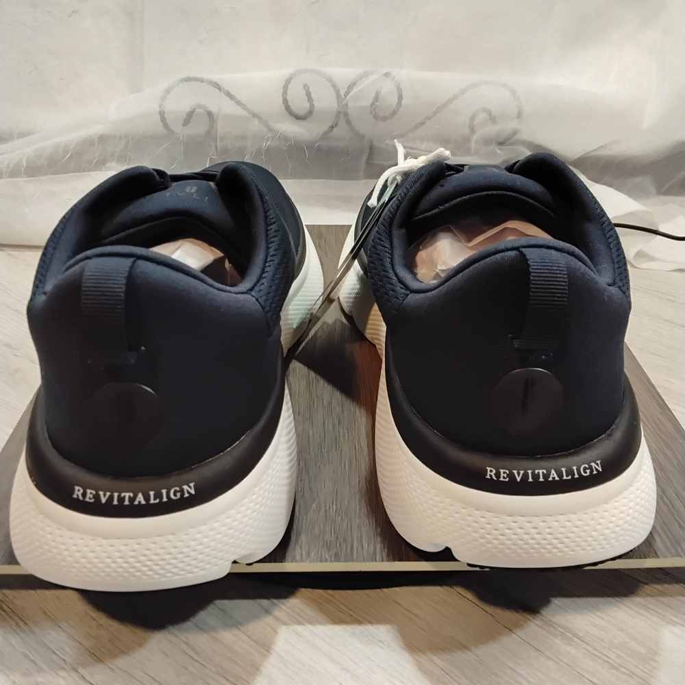 NEW Revitalign Men's GAIA Navy Blue Ortho Stretch Breathable Mesh Shoe SIZE 11.5 - Picture 4 of 16